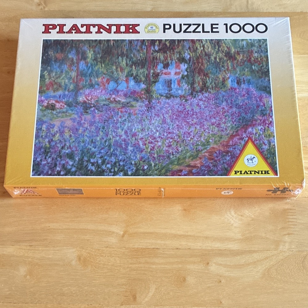Piatnik Claude Monet Garden 1000-Piece Interlocking Cardboard Puzzle Sealed